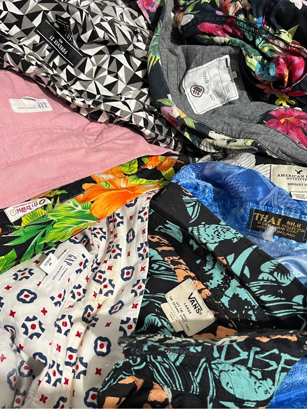 Vans Multicolor Patterned Shirt Jacket - Black, Blue, Pink, Orange, Green, White
